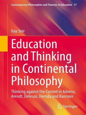 cover image of Education and Thinking in Continental Philosophy
